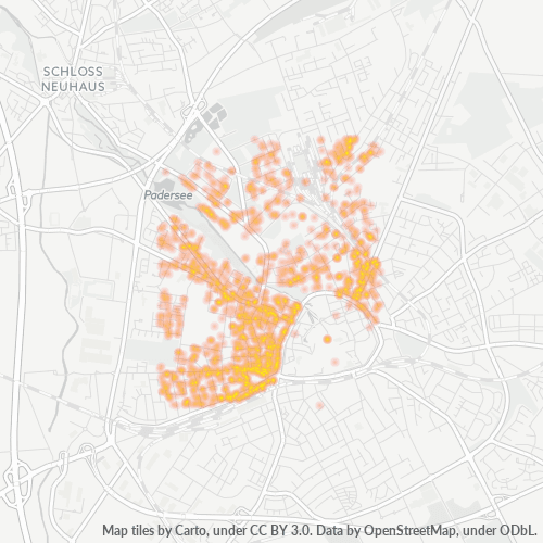 Business Concentration in Postal Code 33102 - Paderborn, North Rhine-Westphalia