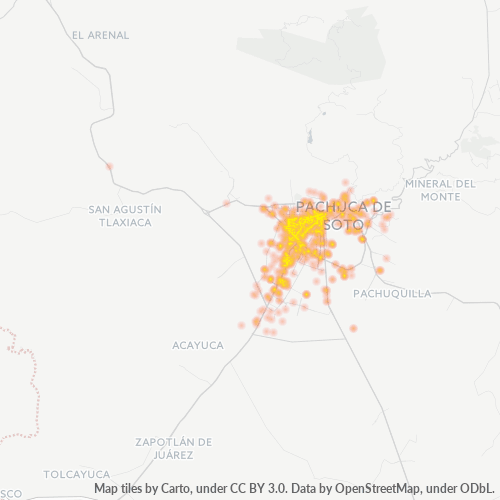 Dami ng Negosyo sa Postal Code 42080 - Pachuca, Hidalgo (Mehiko)