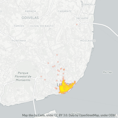 Dami ng Negosyo sa Postal Code 1100 - Lisboa, Distrito de Lisboa
