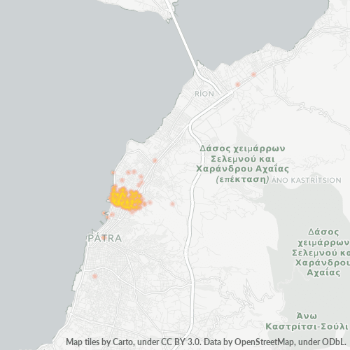 Bedriftskonsentrasjon i Postnummer 264 41 - Patras, Vest-Hellas