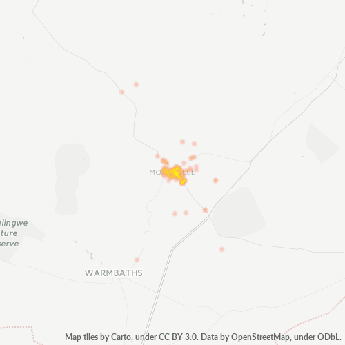 Bedrijfsconcentratie in Postcode 0510 - Modimolle, Limpopo (provincie)