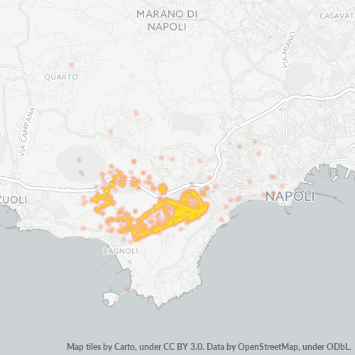 Business Concentration in Postal Code 80125 - Fuorigrotta, Campania