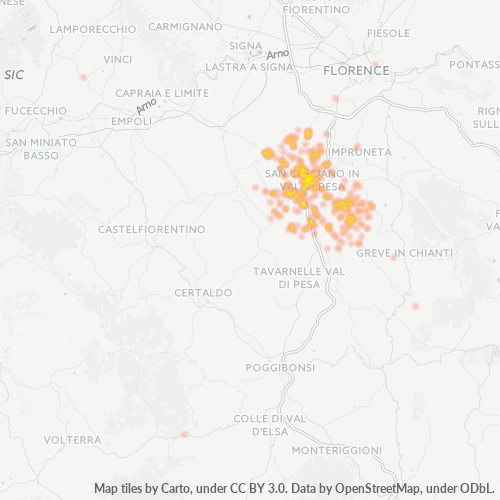Dami ng Negosyo sa Postal Code 50026 - Cerbaia, Tuscany