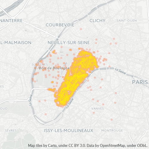 Concentració d'empreses a Codi Postal 75016 - París, Illa de França