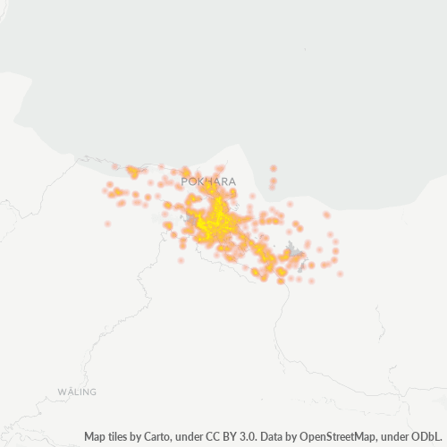 Bedrijfsconcentratie in Postcode 33700 - Nepal