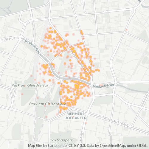 Business Concentration in Postal Code 10963 - Berlin