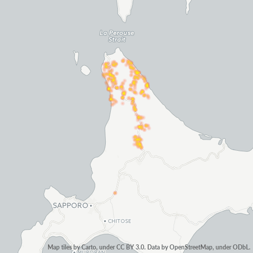 Dami ng Negosyo sa Postal Code 098 - Hokkaidō