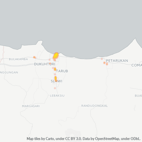 Business Concentration in Postal Code 52121 - Tegal, Central Java