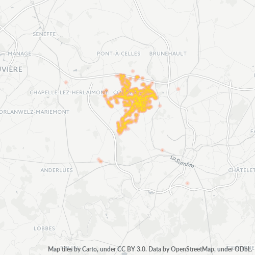 Bedrijfsconcentratie in Postcode 6180 - Courcelles (België)