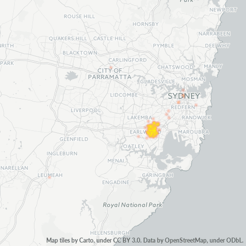 Dami ng Negosyo sa Postal Code 2207 - Bexley, New South Wales
