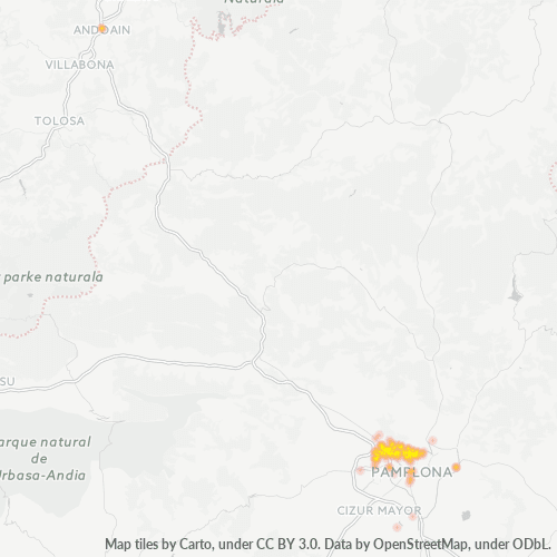 Bedrijfsconcentratie in Postcode 31013 - Pamplona (Spanje)