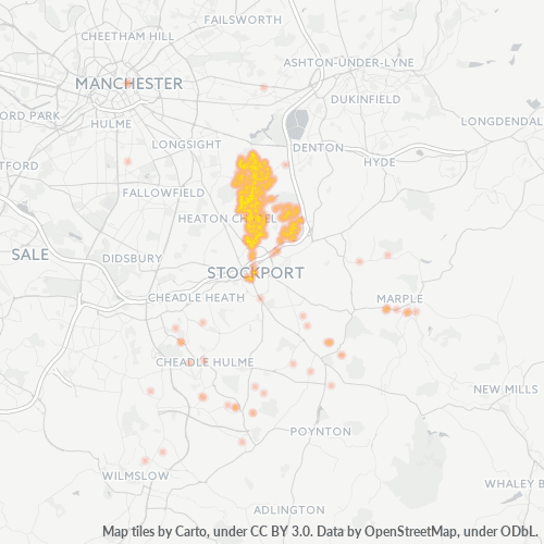 Dami ng Negosyo sa Postal Code SK5 - United Kingdom