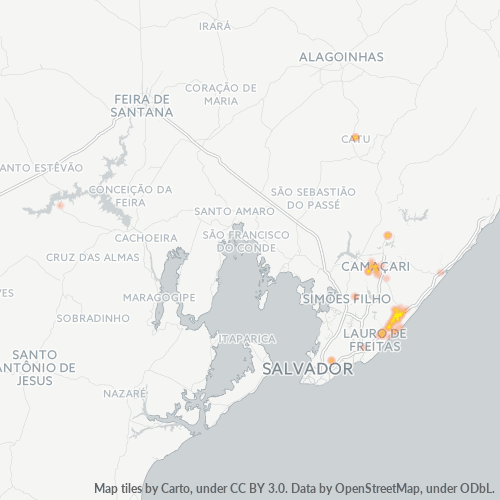 Concentració d'empreses a Codi Postal 42840-000 - Camaçari, Estat de Bahia
