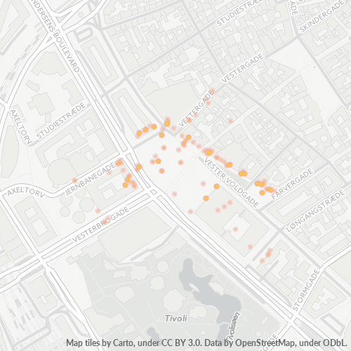 Dami ng Negosyo sa Postal Code 1550 - Copenhague, Region Hovedstaden