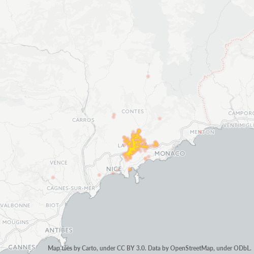 Business Concentration in Postal Code 06340 - Cantaron, Provence-Alpes-Côte d'Azur