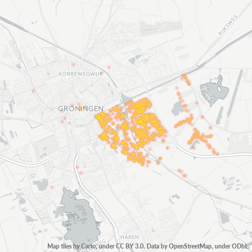 Dami ng Negosyo sa Postal Code 9723 - Groningen, Provincie Groningen