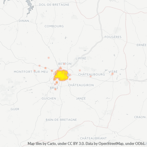 Dami ng Negosyo sa Postal Code 35000 - Rennes, Bretanya