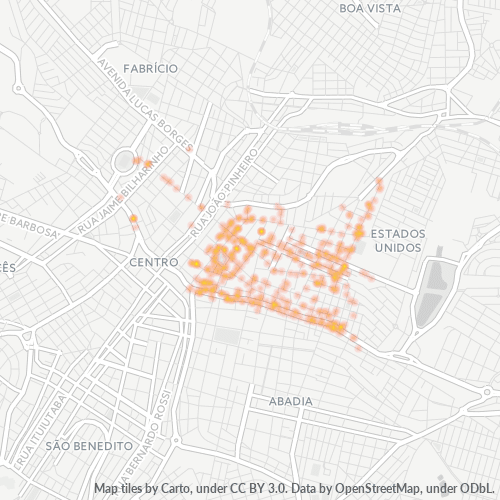 Dami ng Negosyo sa Postal Code 38015-000 - Uberaba, Minas Gerais