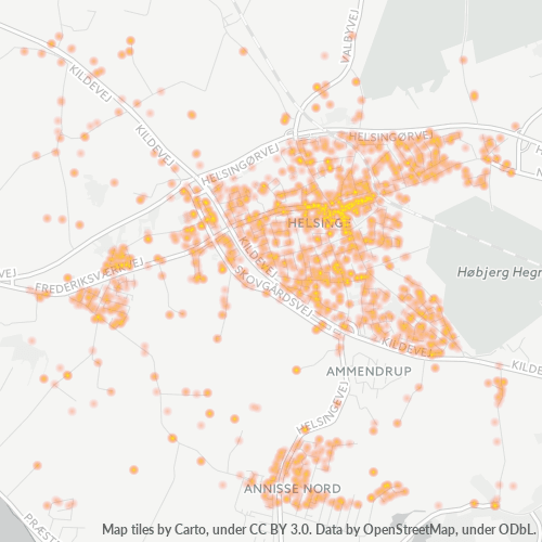Dami ng Negosyo sa Postal Code 3200 - Hvessinge, Region Hovedstaden