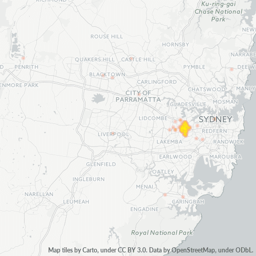 Dami ng Negosyo sa Postal Code 2131 - Ashfield, New South Wales