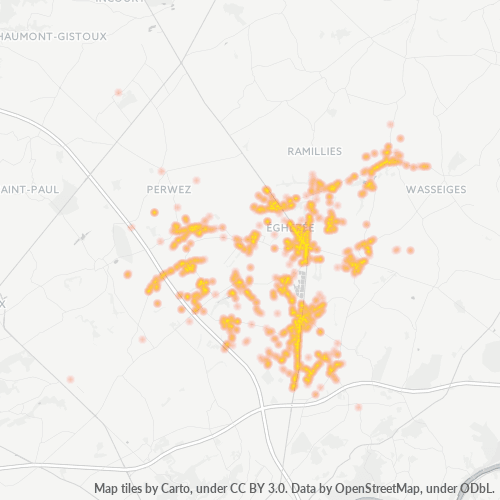 Bedrijfsconcentratie in Postcode 5310 - België