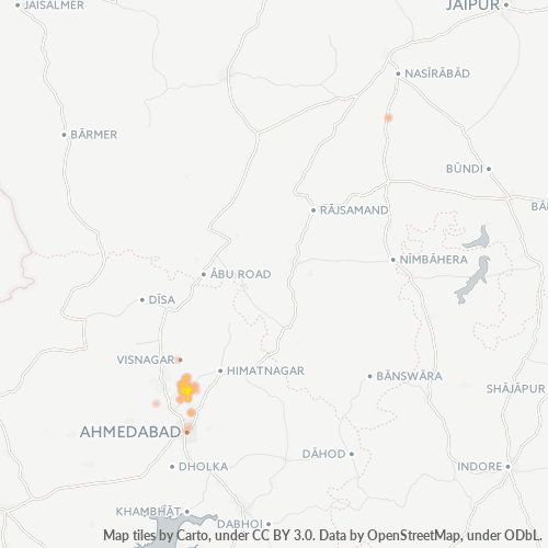 Bedrijfsconcentratie in Postcode 382845 - Mānsa, Gujarat