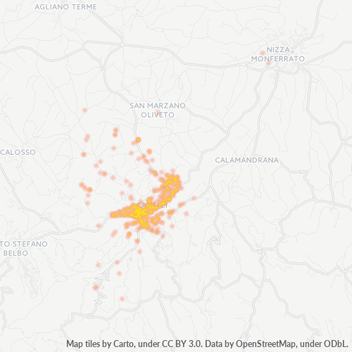 Dami ng Negosyo sa Postal Code 14053 - Canelli, Piemonte