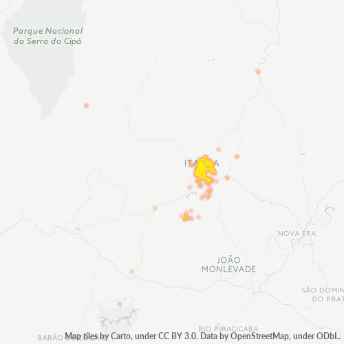 Dami ng Negosyo sa Postal Code 35900-000 - Itabira, Minas Gerais