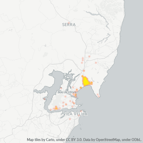 Concentració d'empreses a Codi Postal 29090-000 - Vitória, Estat d'Espírito Santo
