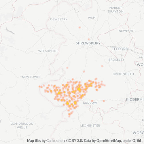Dami ng Negosyo sa Postal Code SY7 - United Kingdom