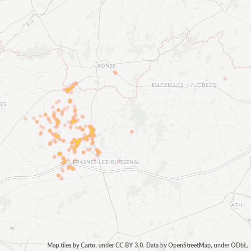 Bedrijfsconcentratie in Postcode 7910 - Aat, Wallonië