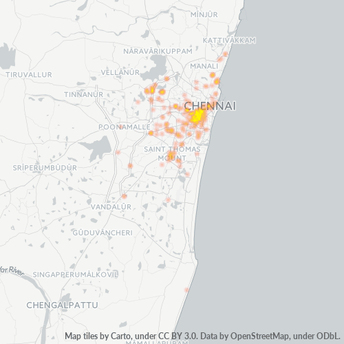 Dami ng Negosyo sa Postal Code 600008 - Egmore, State of Tamil Nādu