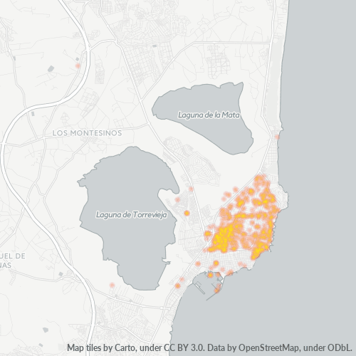 Bedrijfsconcentratie in Postcode 03183 - Torrevieja, Valencia (autonome gemeenschap)