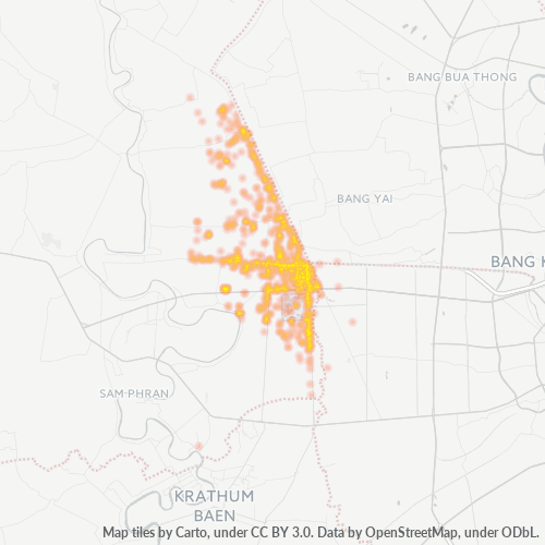 Bedrijfsconcentratie in Postcode 73170 - Salaya, Changwat Nakhon Pathom