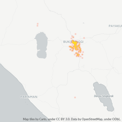 Dami ng Negosyo sa Postal Code 26181 - Bukittinggi, Provinsi Sumatera Barat