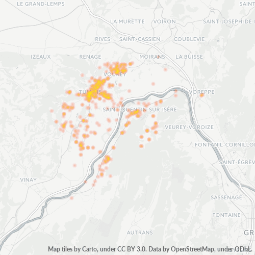 Dami ng Negosyo sa Postal Code 38210 - Saint-Quentin-sur-Isère, Rhône-Alpes