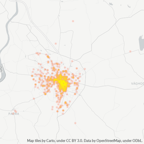 Dami ng Negosyo sa Postal Code 390001 - Vadodara, Gujarat