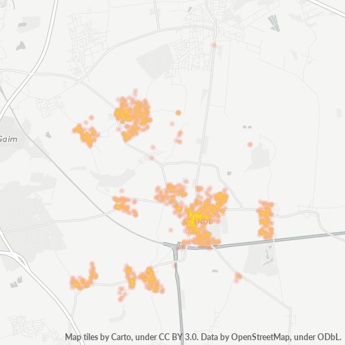 Bedrijfsconcentratie in Postcode 31319 - Sehnde, Nedersaksen