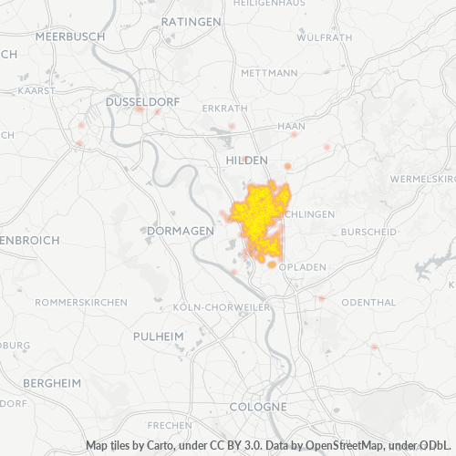 Konsentrasi Bisnis di Kode Pos 40764 - Langenfeld, Nordrhein-Westfalen