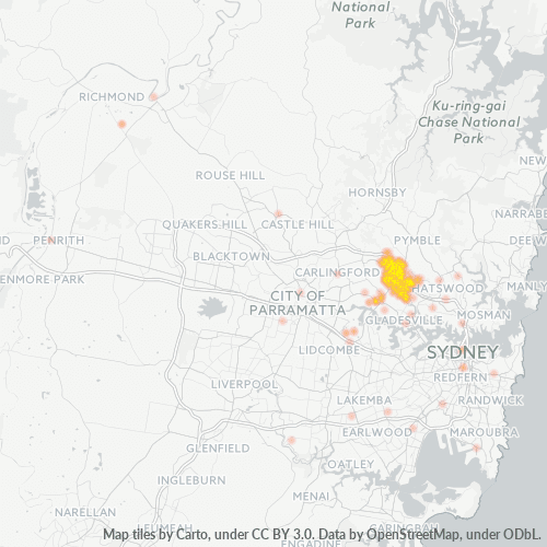 Dami ng Negosyo sa Postal Code 2113 - North Ryde, New South Wales