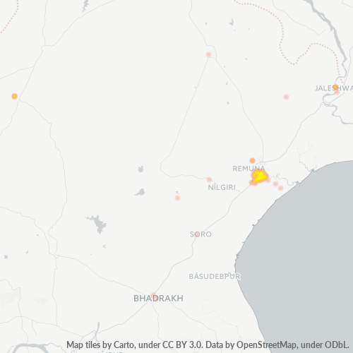 Bedrijfsconcentratie in Postcode 756001 - Remuna, Odisha