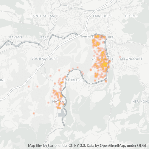 Dami ng Negosyo sa Postal Code 25700 - Valentigney, Franche-Comté