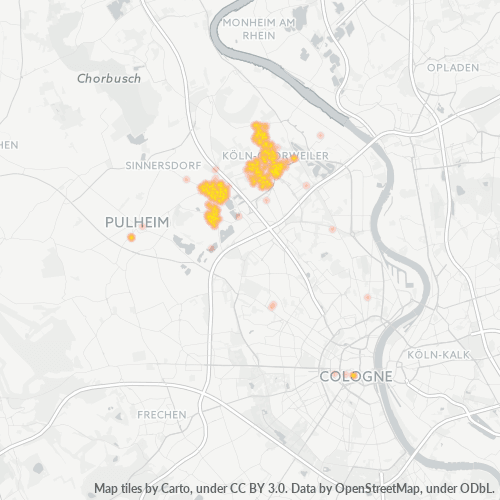 Business Concentration in Postal Code 50765 - Cologne, North Rhine-Westphalia