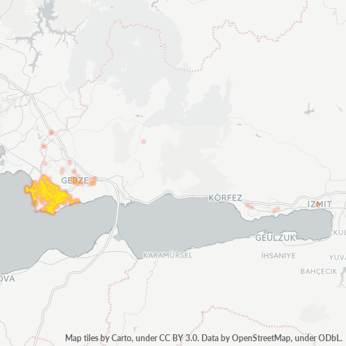 Business Concentration in Postal Code 41700 - Darıca, Kocaeli Province