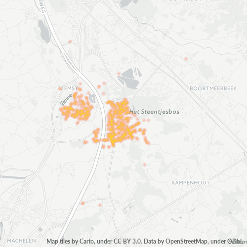 Bedrijfsconcentratie in Postcode 1982 - België