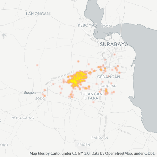 Dami ng Negosyo sa Postal Code 61262 - Krian, Silangang Java