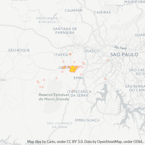 Dami ng Negosyo sa Postal Code 06715-000 - Cotia, São Paulo