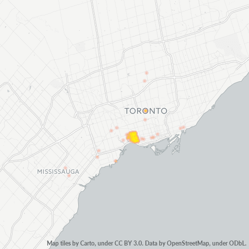 Bedrijfsconcentratie in Postcode M6R - Toronto, Ontario