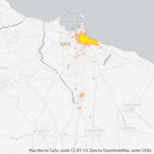 Dami ng Negosyo sa Postal Code 70121 - Bari, Apulia