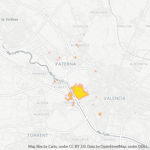 Bedrijfsconcentratie in Postcode 46920 - Mislata, Valencia (autonome gemeenschap)